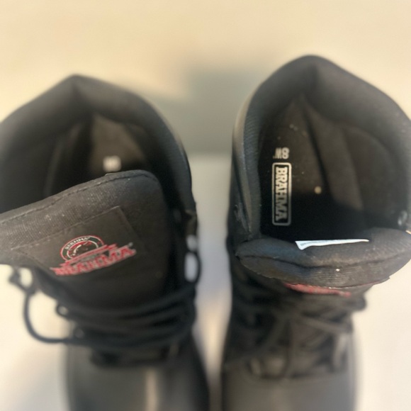 Men’s size 8w black Brahma lace work boots - Picture 3 of 7